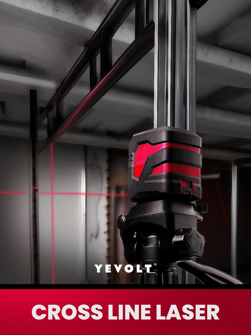 Yevolt YVRLL4XS2-G linha cruzada nível laser vermelho auto-nivelamento mini 2 linhas de medição ferramentas de construção óculos de aprimoramento de máquina