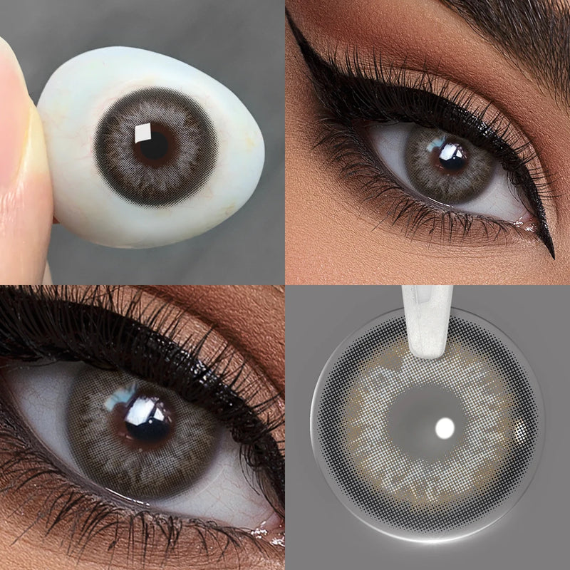 Magister lentes de contato coloridas aparência natural lentes de olho marrom beleza pupilas azuis lentes de contato olho lente de cor cosmética spotify